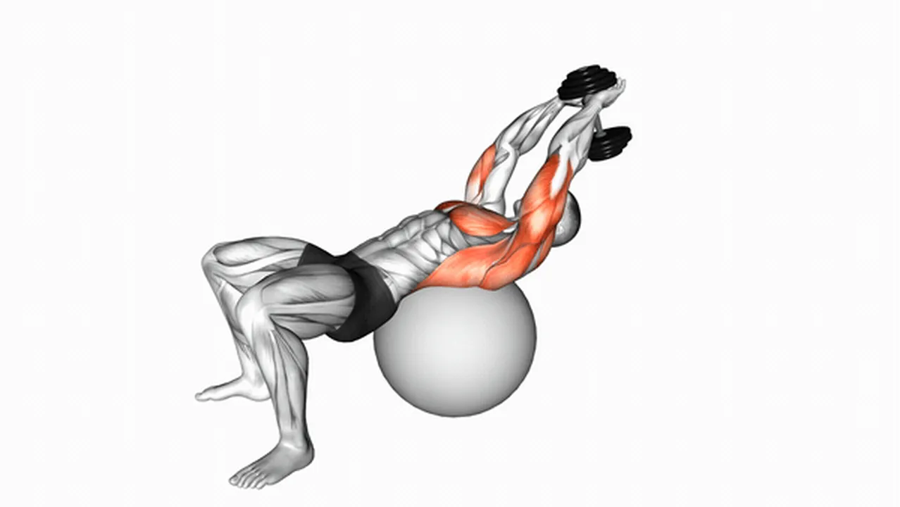 How to do dumbbell pullovers on exercise ball? Image