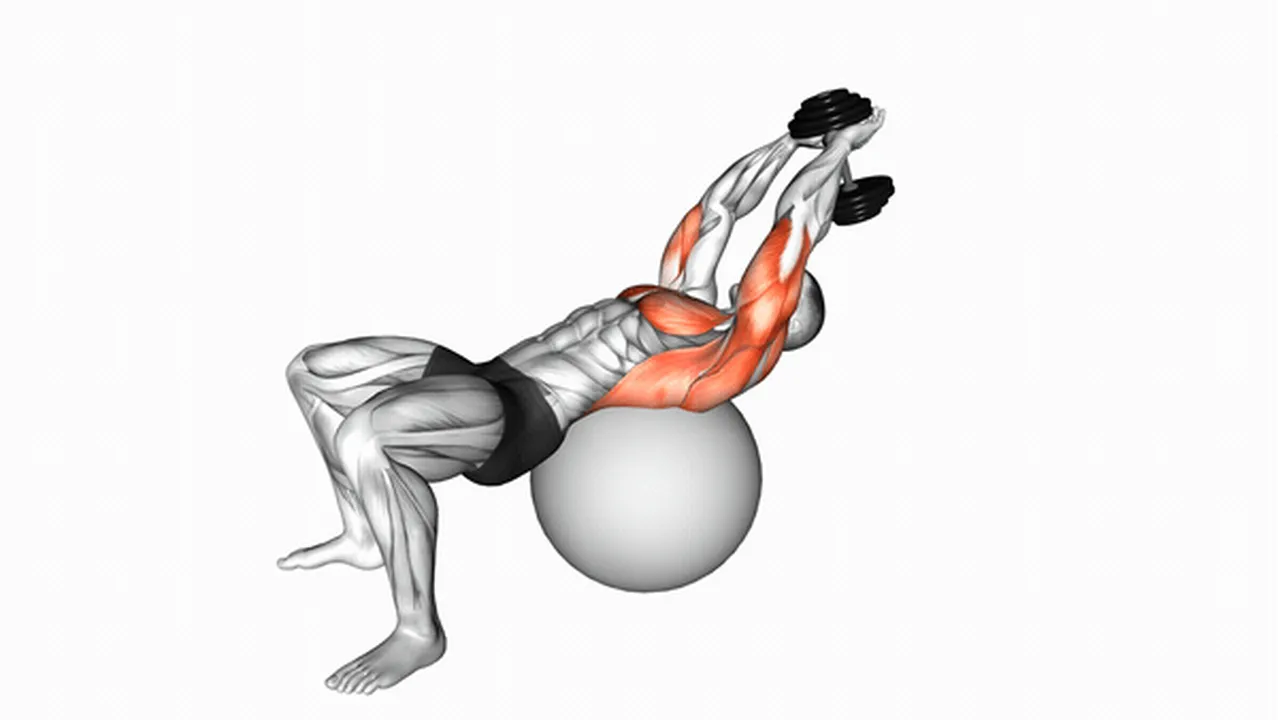 Common mistakes during dumbbell pullovers on exercise ball Image