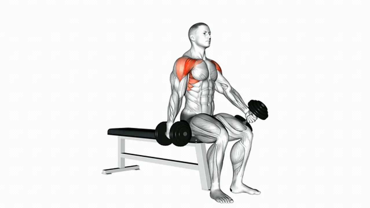 How to do Dumbbell Seated Alternate Front Raises? Image