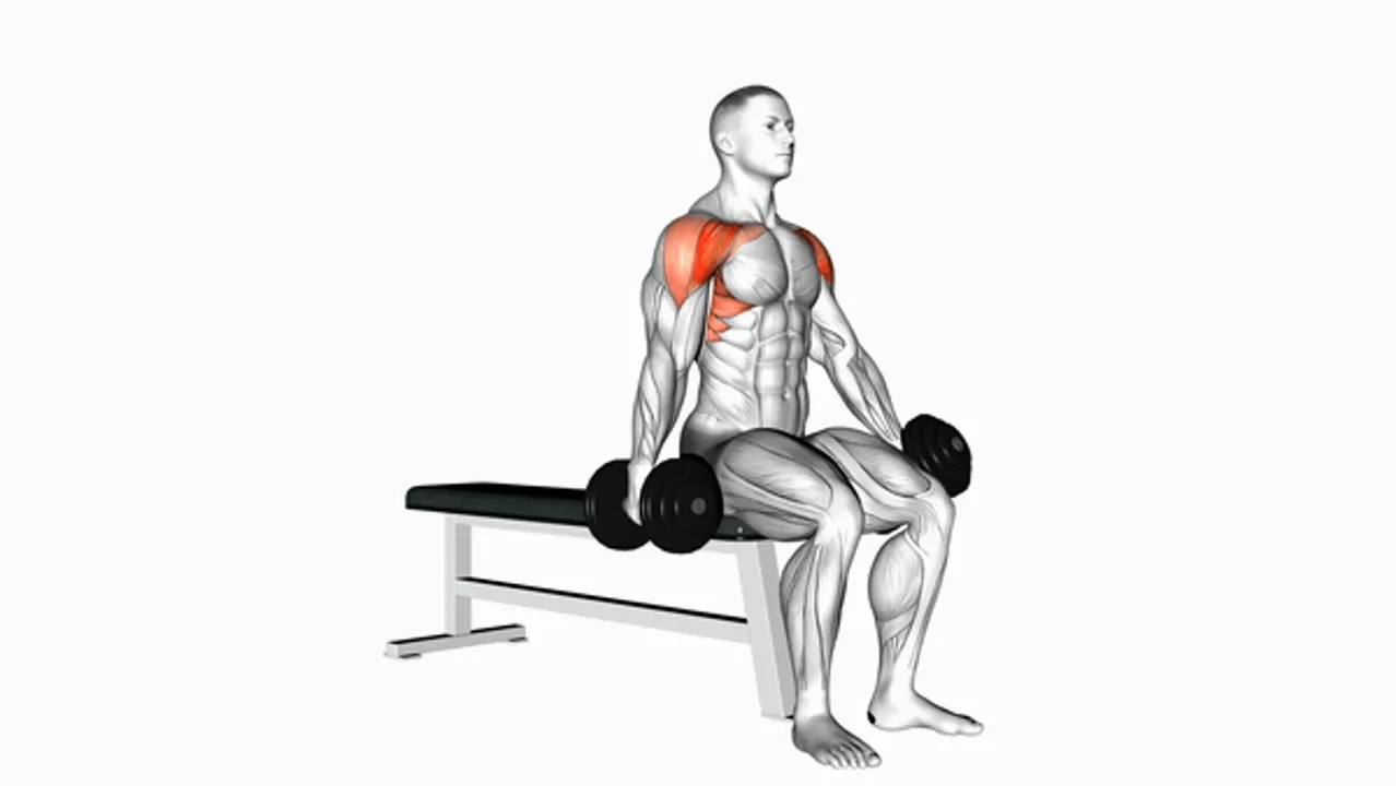 Dumbbell Seated Alternate Front Raise