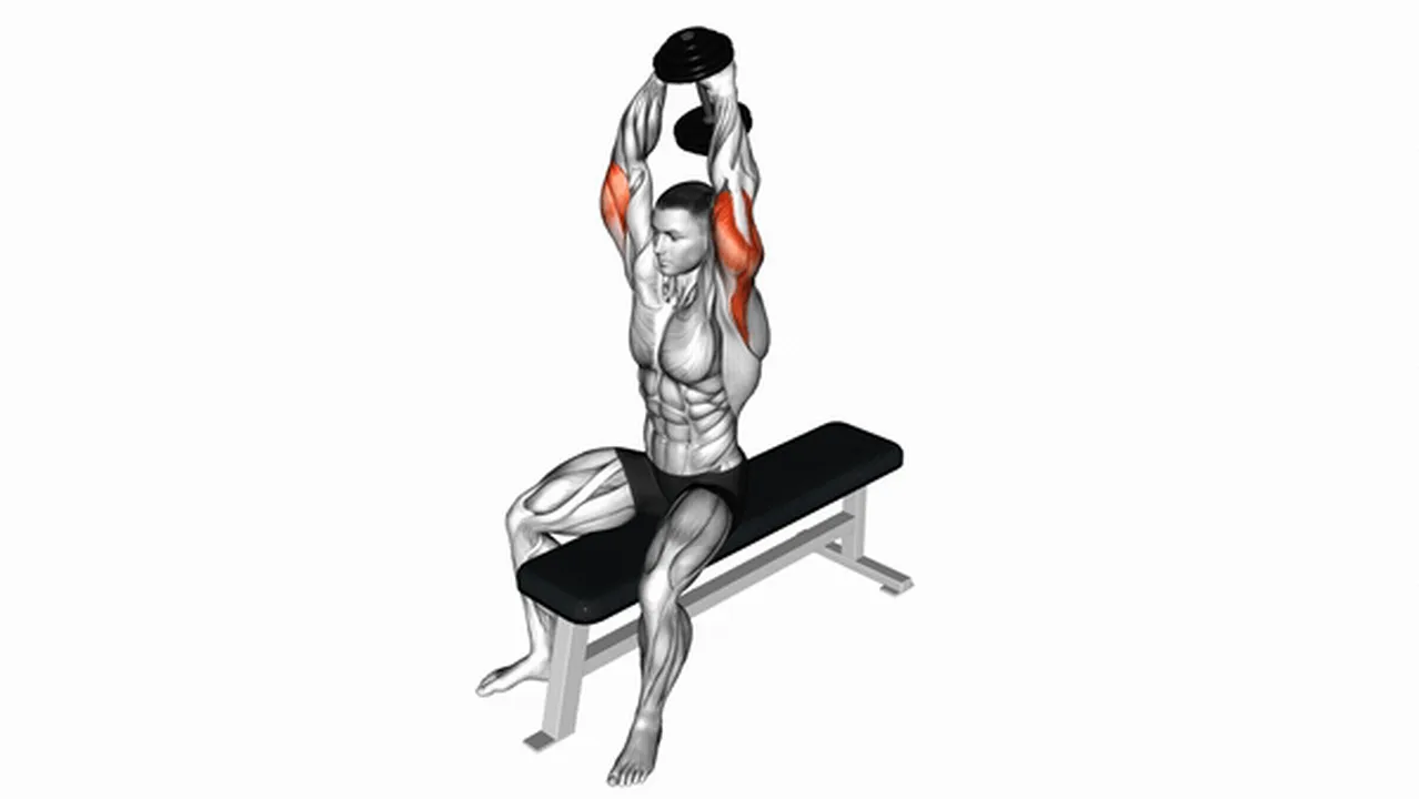 How to do Dumbbell Seated Bench Extensions? Image