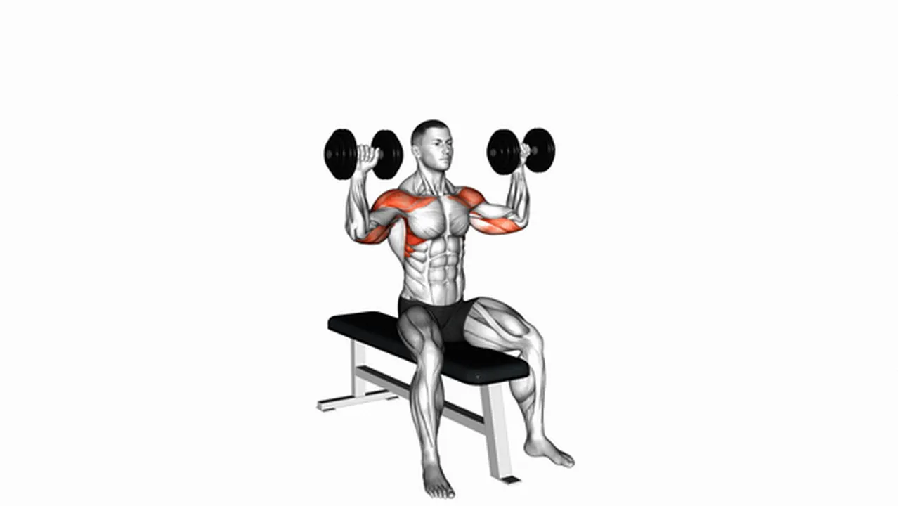 What are the benefits of dumbbell seated bench press? Image