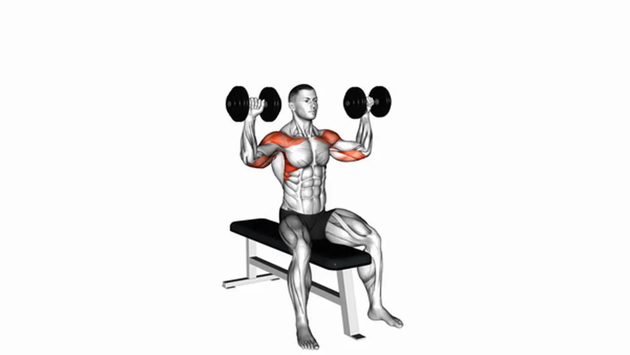 How to do dumbbell seated bench press? Image