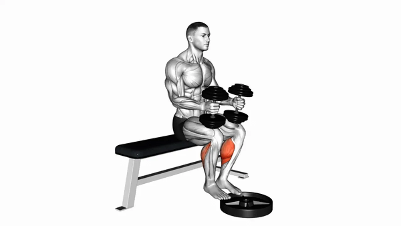 Dumbbell Seated Calf Raise