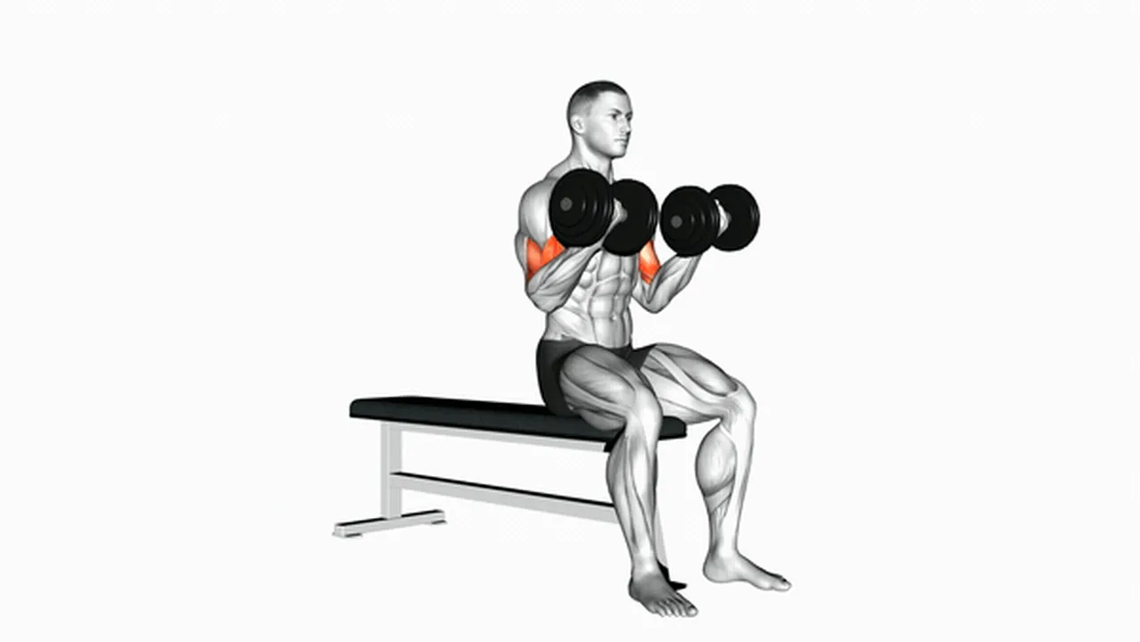 How to do Dumbbell Seated Curls? Image