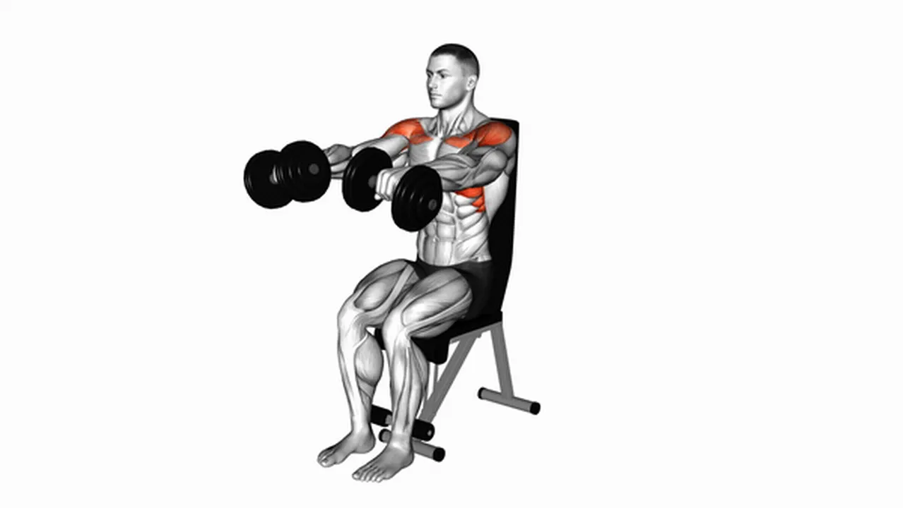 How to do dumbbell seated front raises? Image