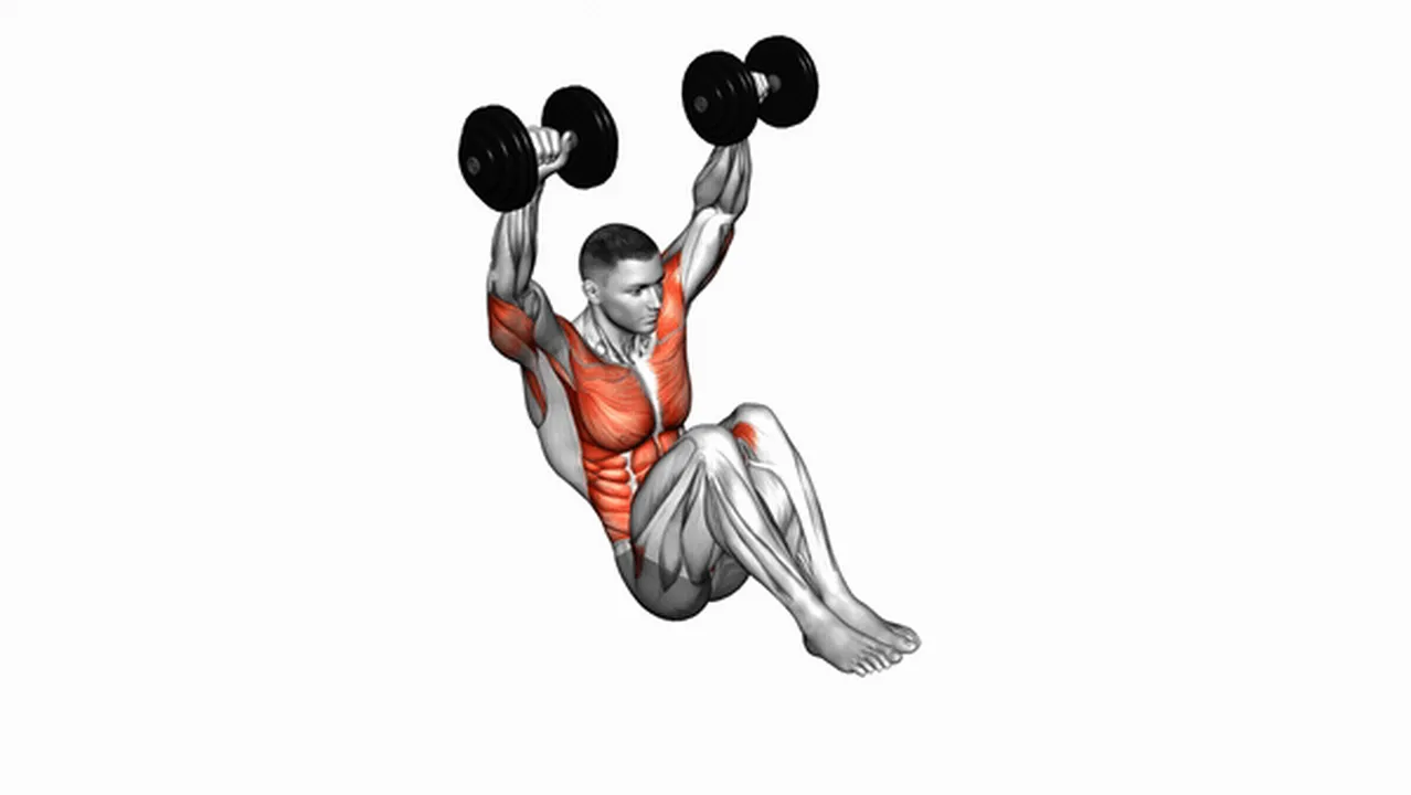 Common variations of the Dumbbell Seated Military Press with In & Out Leg Raise Image