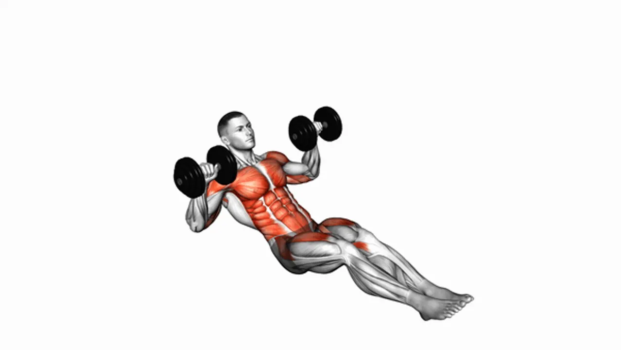 Dumbbell Seated Military Press with In & Out Leg Raise