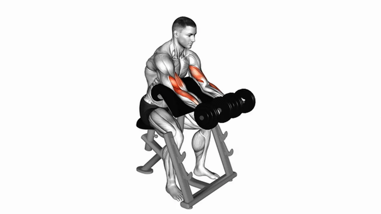 Common mistakes during dumbbell seated preacher curls Image