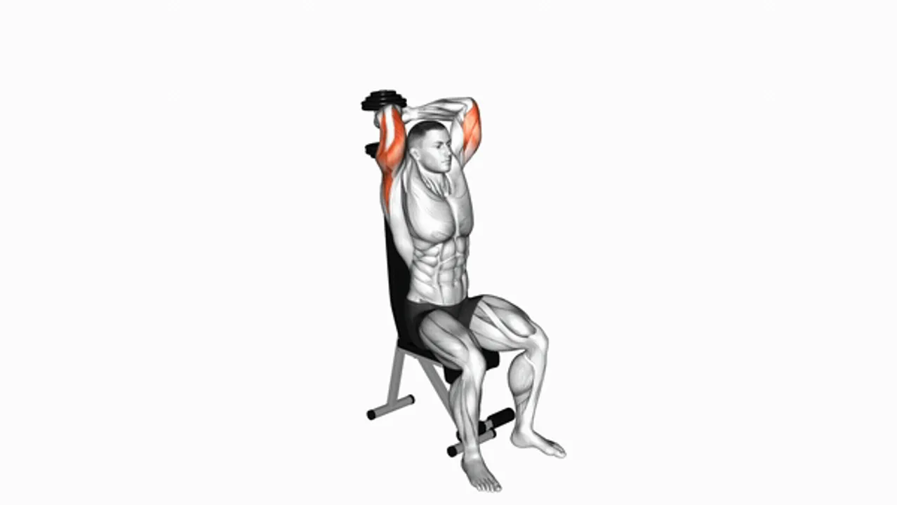 Dumbbell Seated Triceps Extension