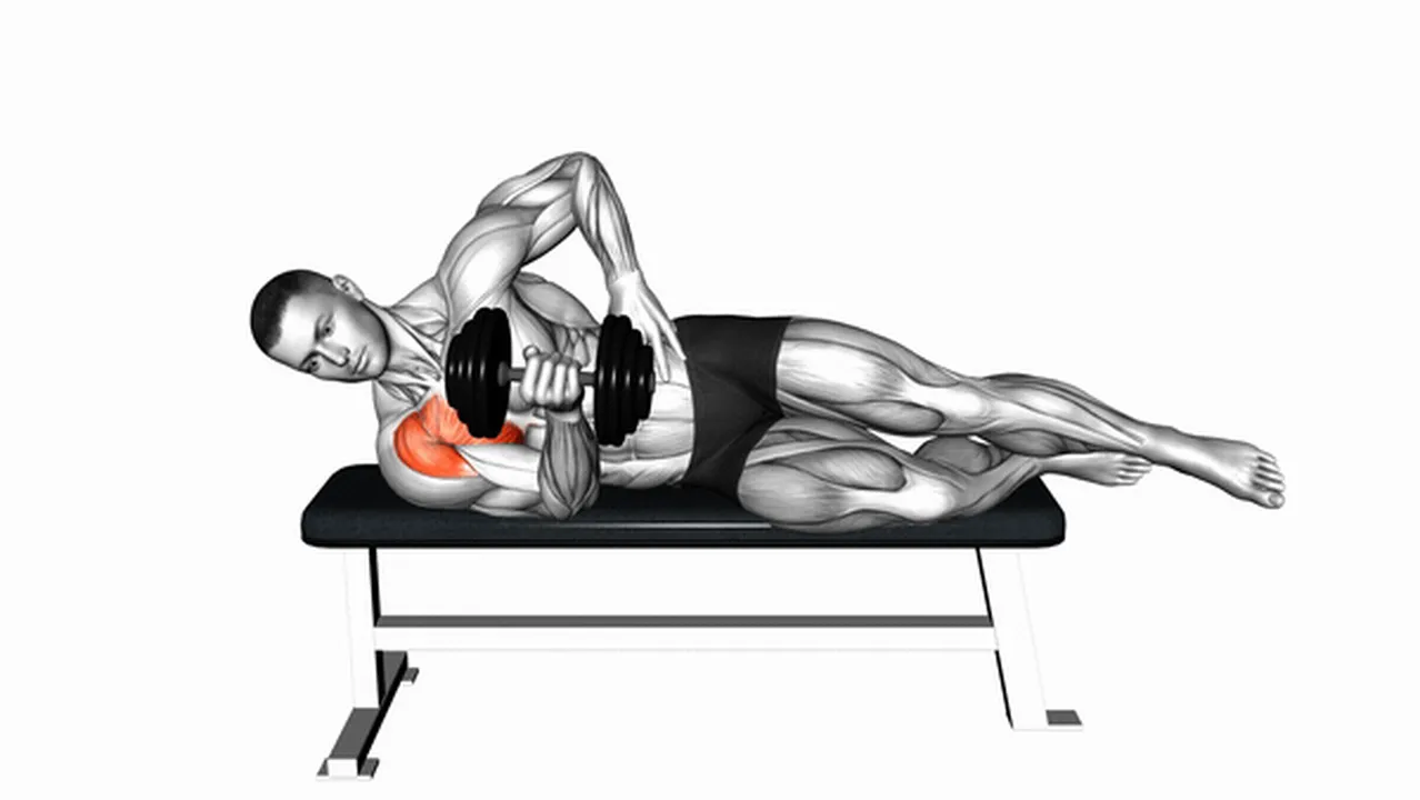 How to do Dumbbell Side Lying Internal Rotation? Image