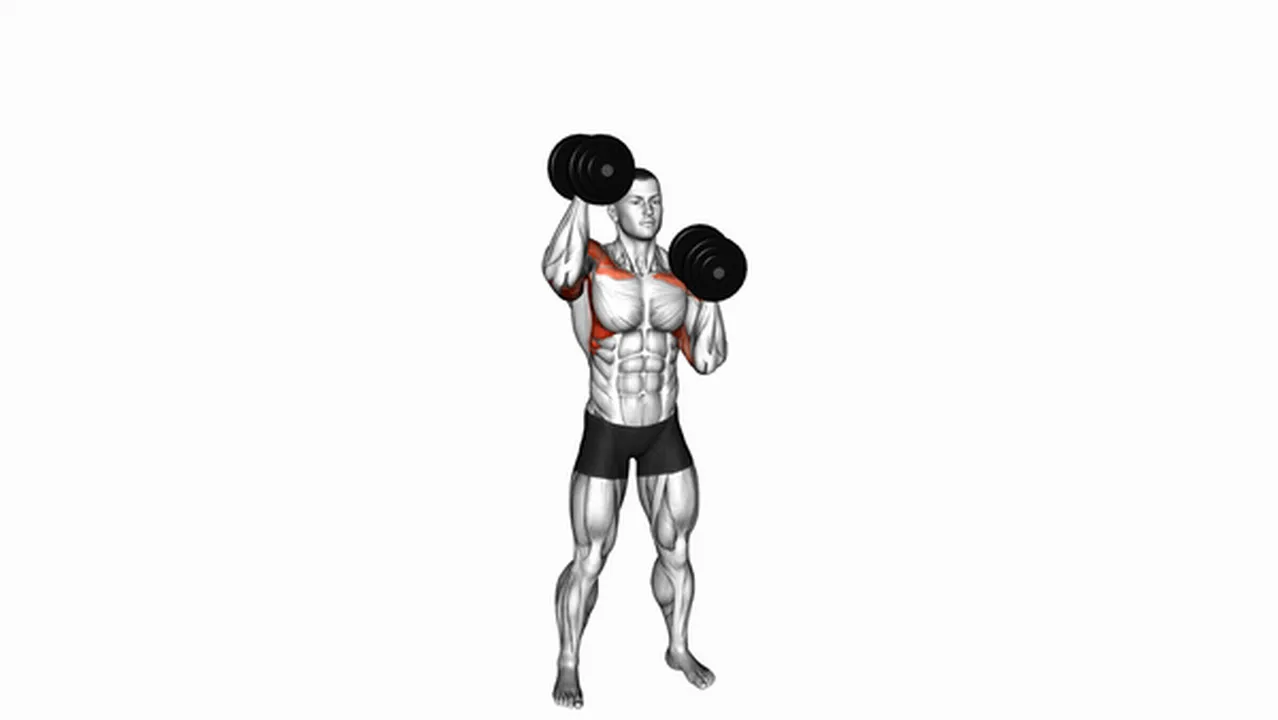 What are the benefits of Dumbbell Standing Alternate Overhead Press? Image