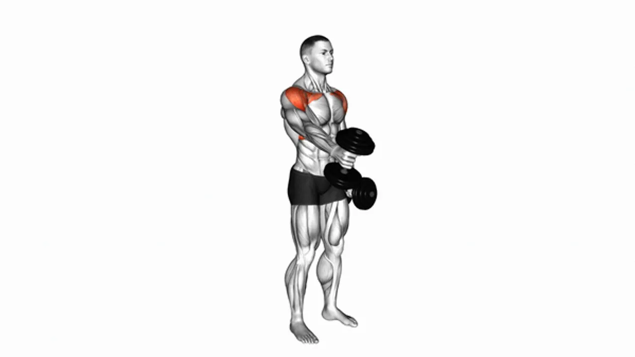 Dumbbell Standing Alternate Vertical Front Raises