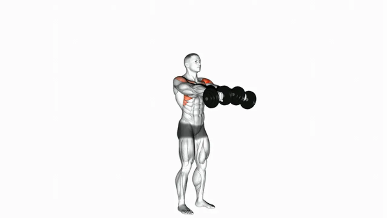 Dumbbell Standing Front Raise Above Head