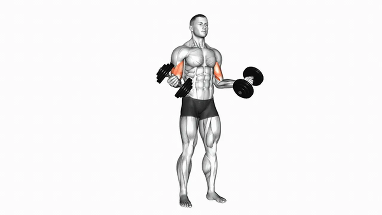 How to do Dumbbell Standing Inner Biceps Curls? Image