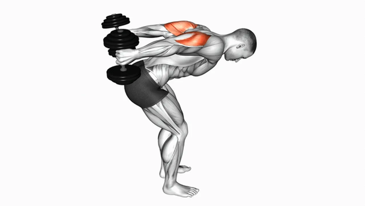 How to do dumbbell standing kickbacks? Image