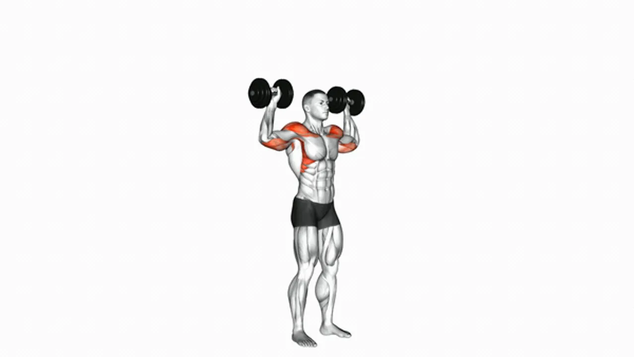 Dumbbell Standing Overhead Press