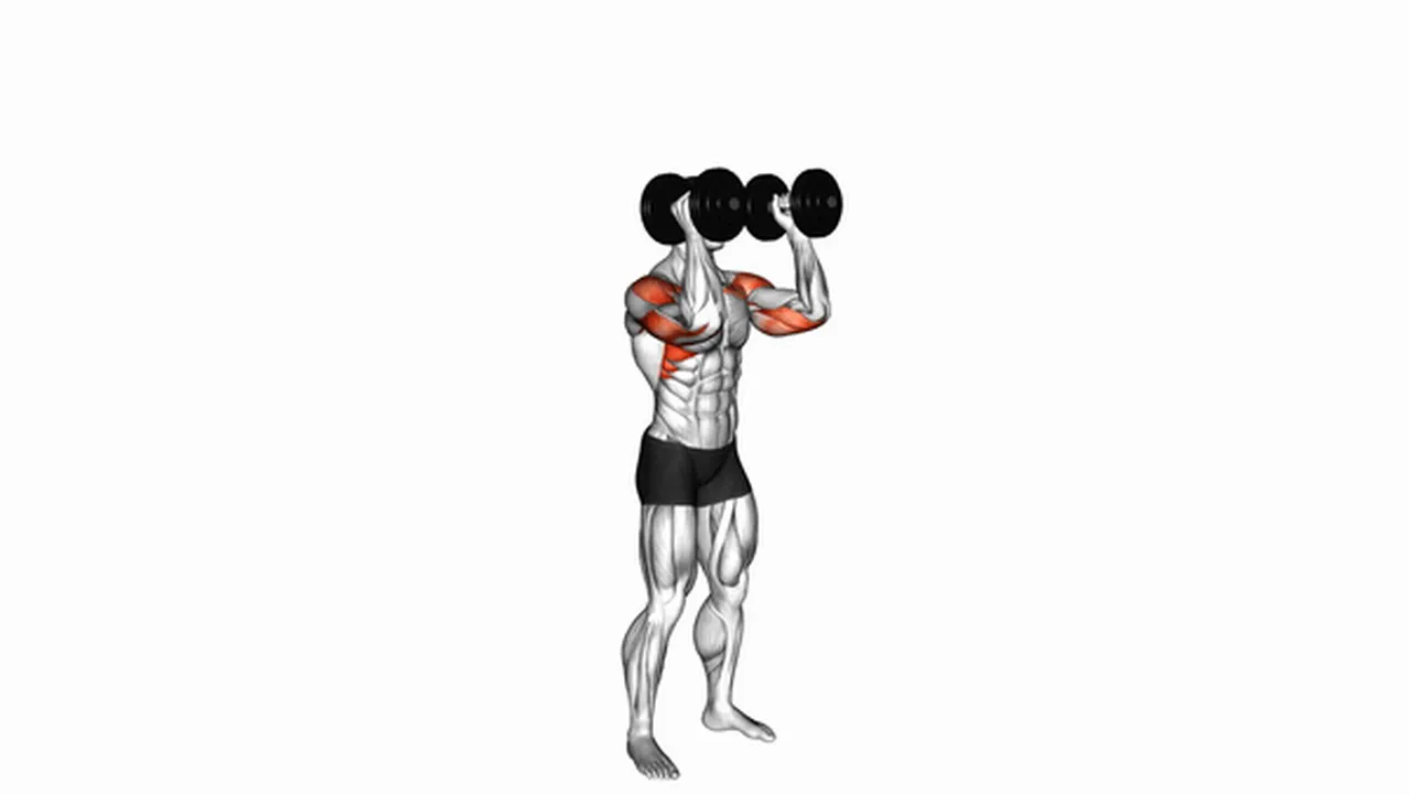 How to do Dumbbell Standing Palms In Press? Image