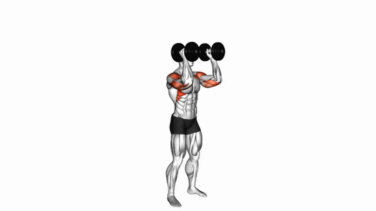 Common Dumbbell Standing Palms In Press variations Image