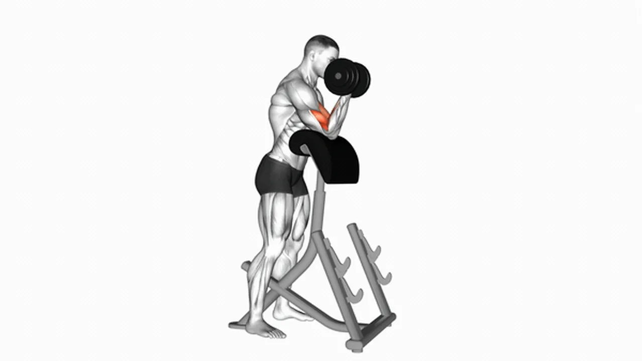 What are the benefits of dumbbell standing preacher curls? Image