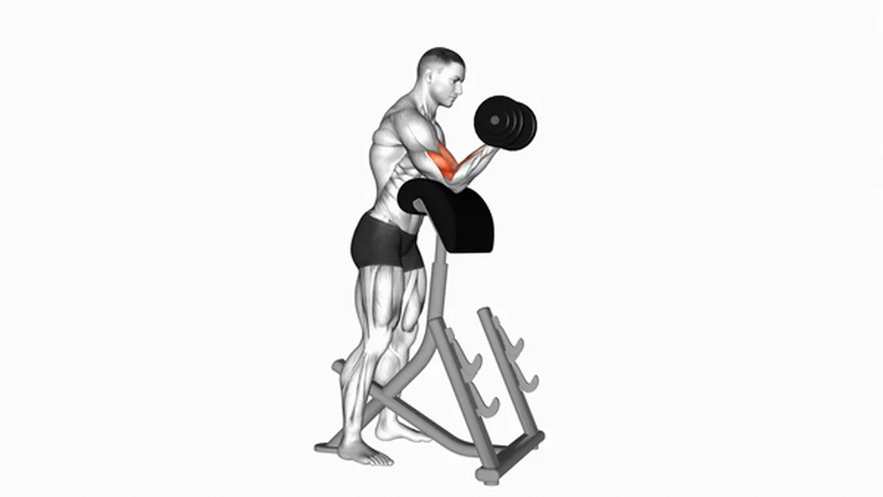 Common dumbbell standing preacher curl variations Image