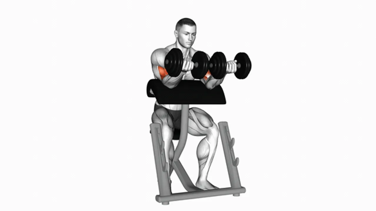 Dumbbell Zottman Preacher Curl