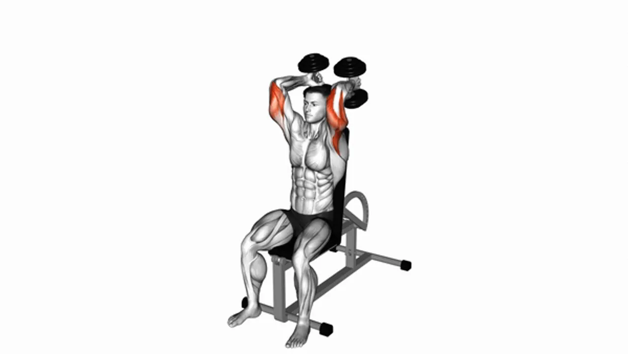 Dumbbells Seated Triceps Extension