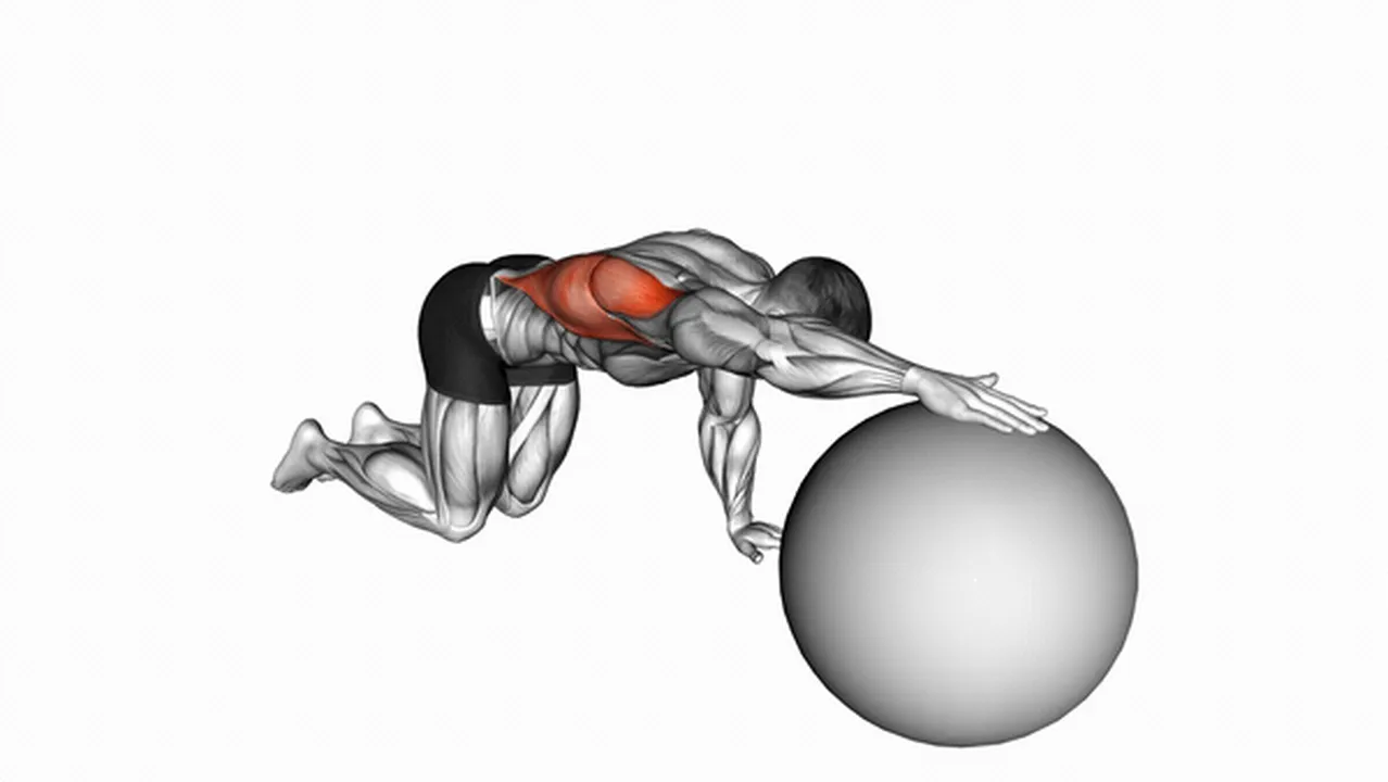 How to do the Exercise Ball Lat Stretch? Image