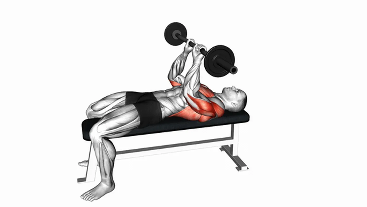 Alternatives to EZ Bar Lying Bent Arms Pullovers Image