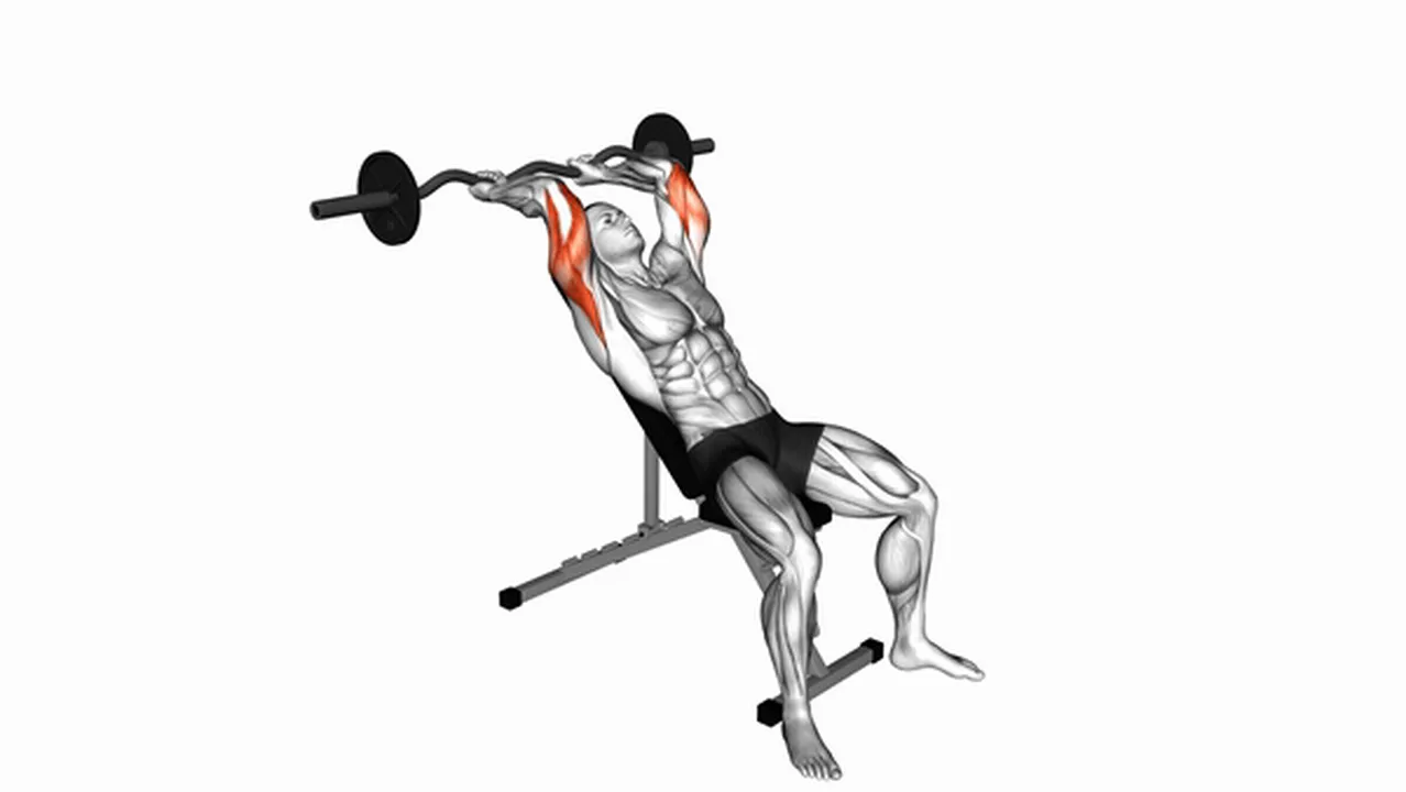 How to do the EZ Barbell Incline Triceps Extension? Image