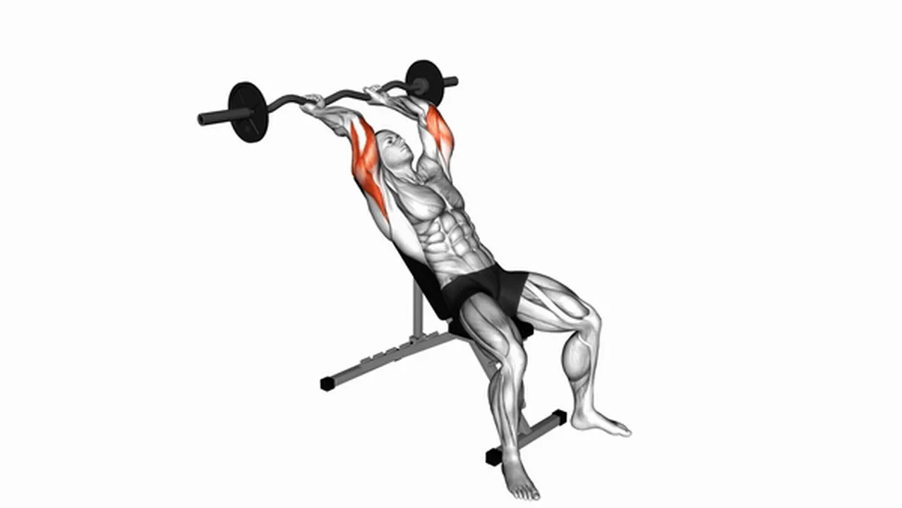 Common variations of the EZ Barbell Incline Triceps Extension Image