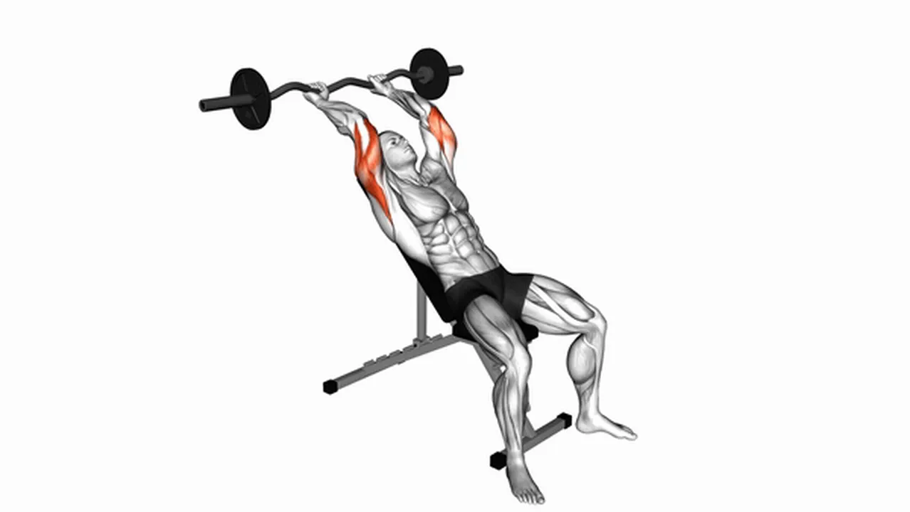 Common mistakes during the EZ Barbell Incline Triceps Extension Image