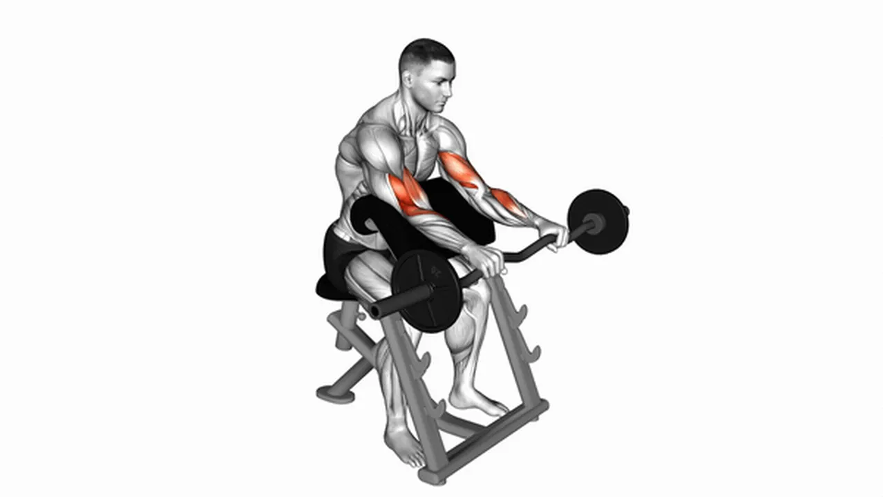 What are the benefits of EZ Barbell Reverse Grip Preacher Curls? Image