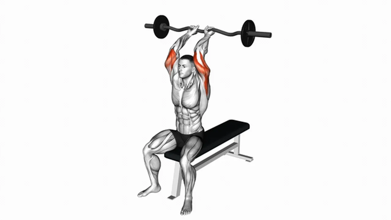 Common mistakes during EZ Barbell Seated Triceps Extensions Image