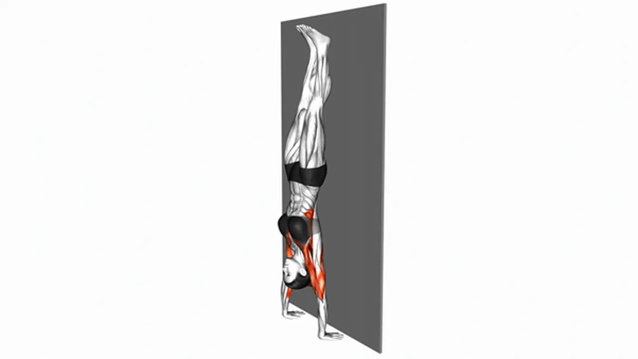 What are the benefits of the Handstand Hold on Wall? Image