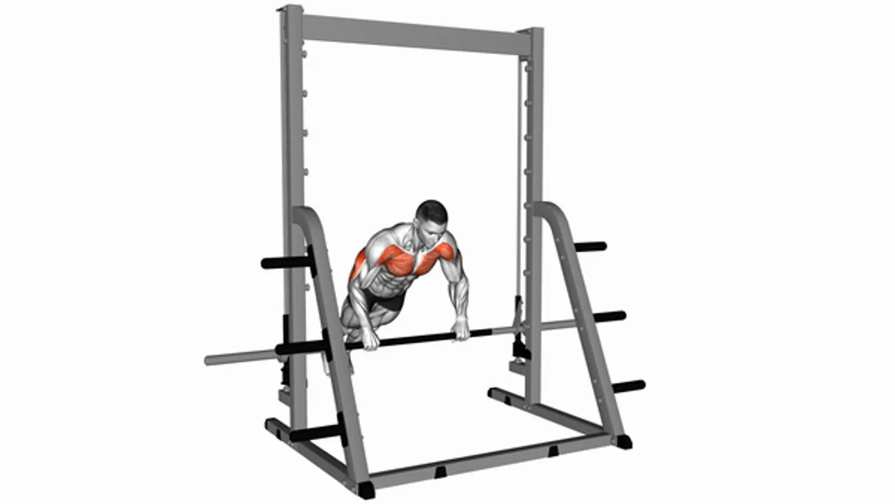 Incline Push-Ups on a Smith Bar