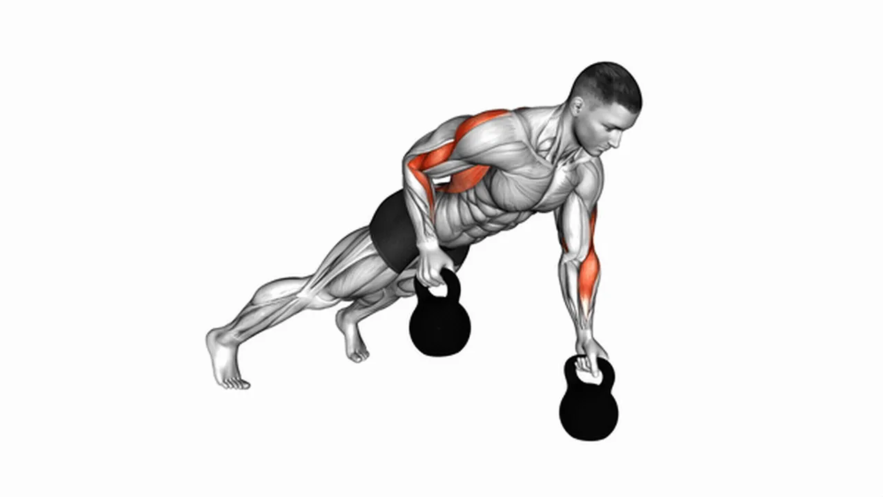 How to do kettlebell alternating renegade rows? Image