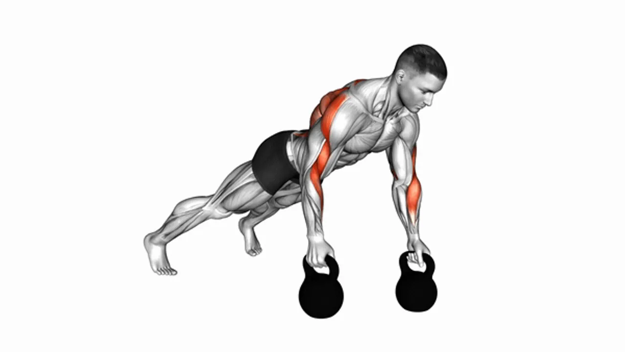 Kettlebell Alternating Renegade Row