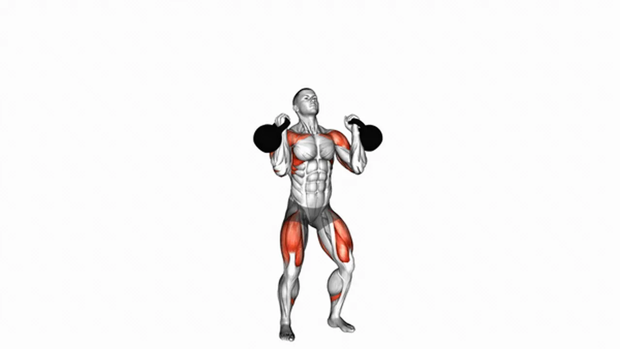 Common variations of the Kettlebell Double Push Press Image