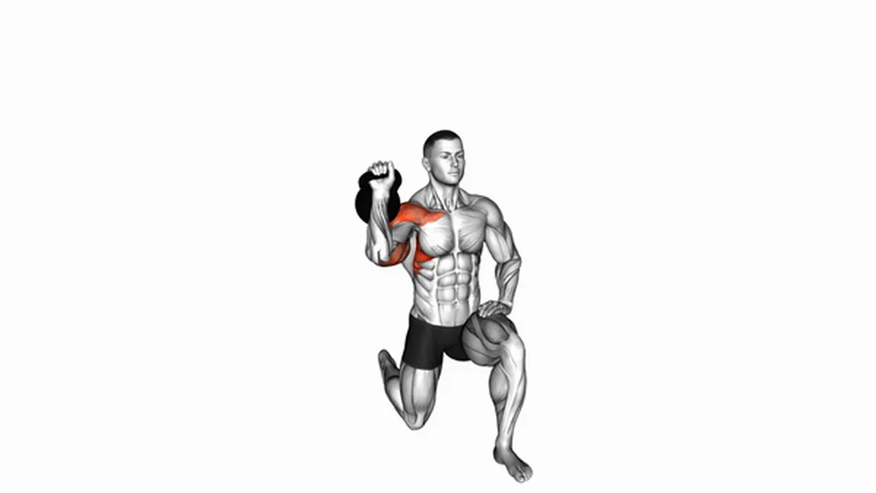 What are the benefits of the Kettlebell Half Kneeling Shoulder Press? Image