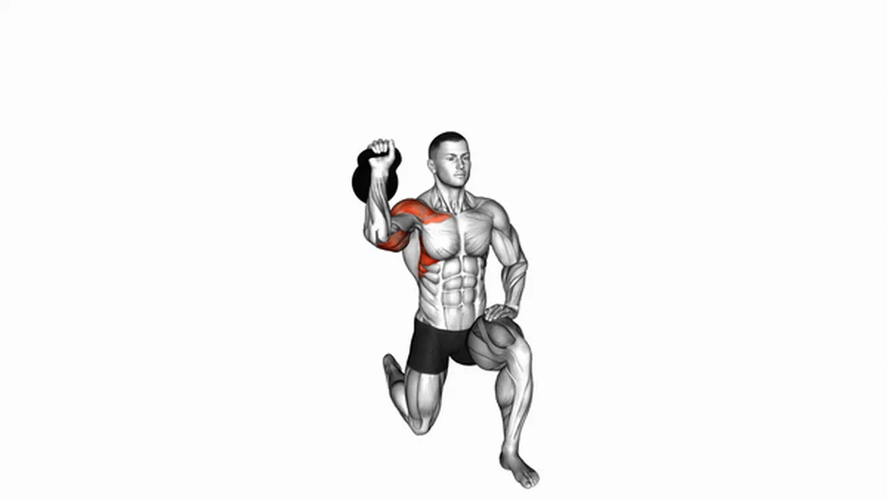 How to do the Kettlebell Half Kneeling Shoulder Press? Image