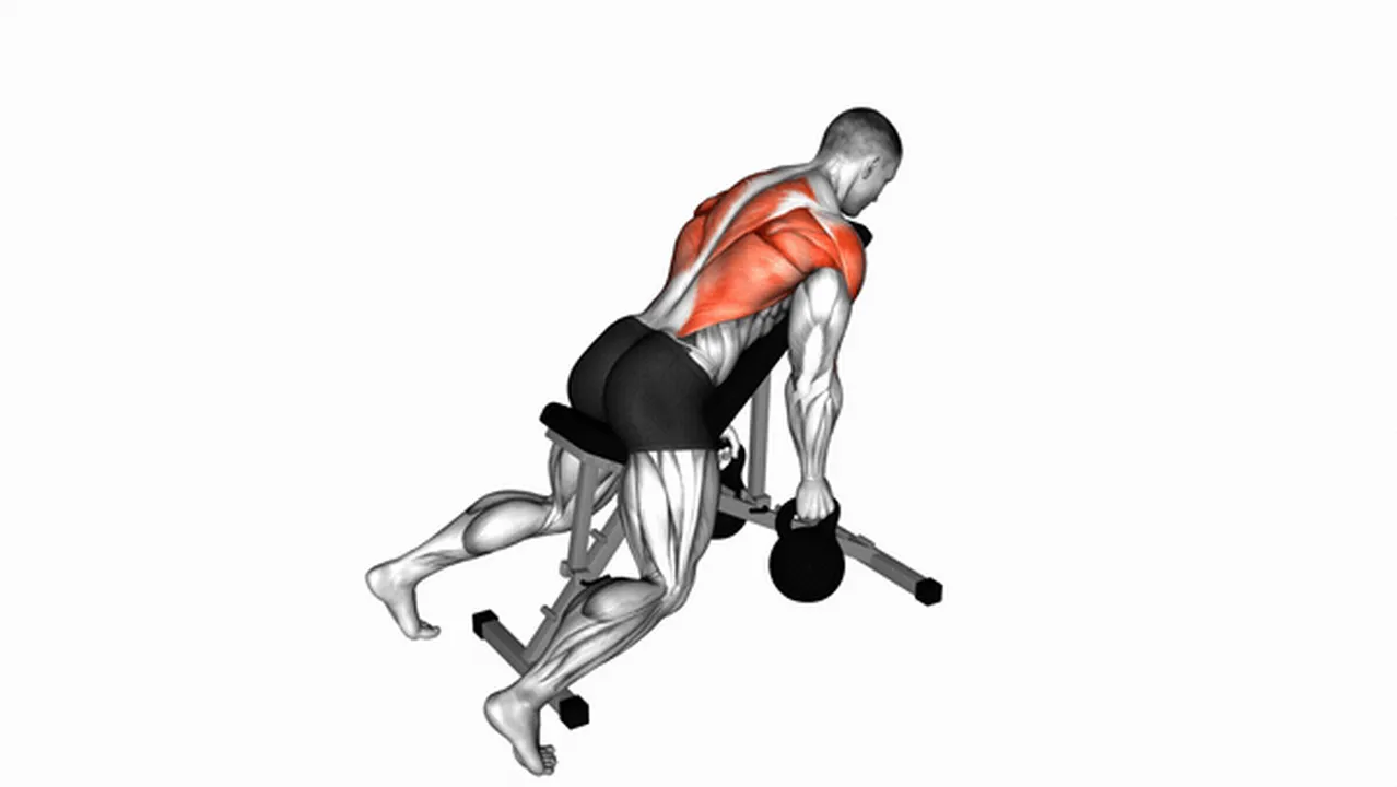 What are the benefits of the Kettlebell Hammer Grip Incline Bench Two Arm Row? Image