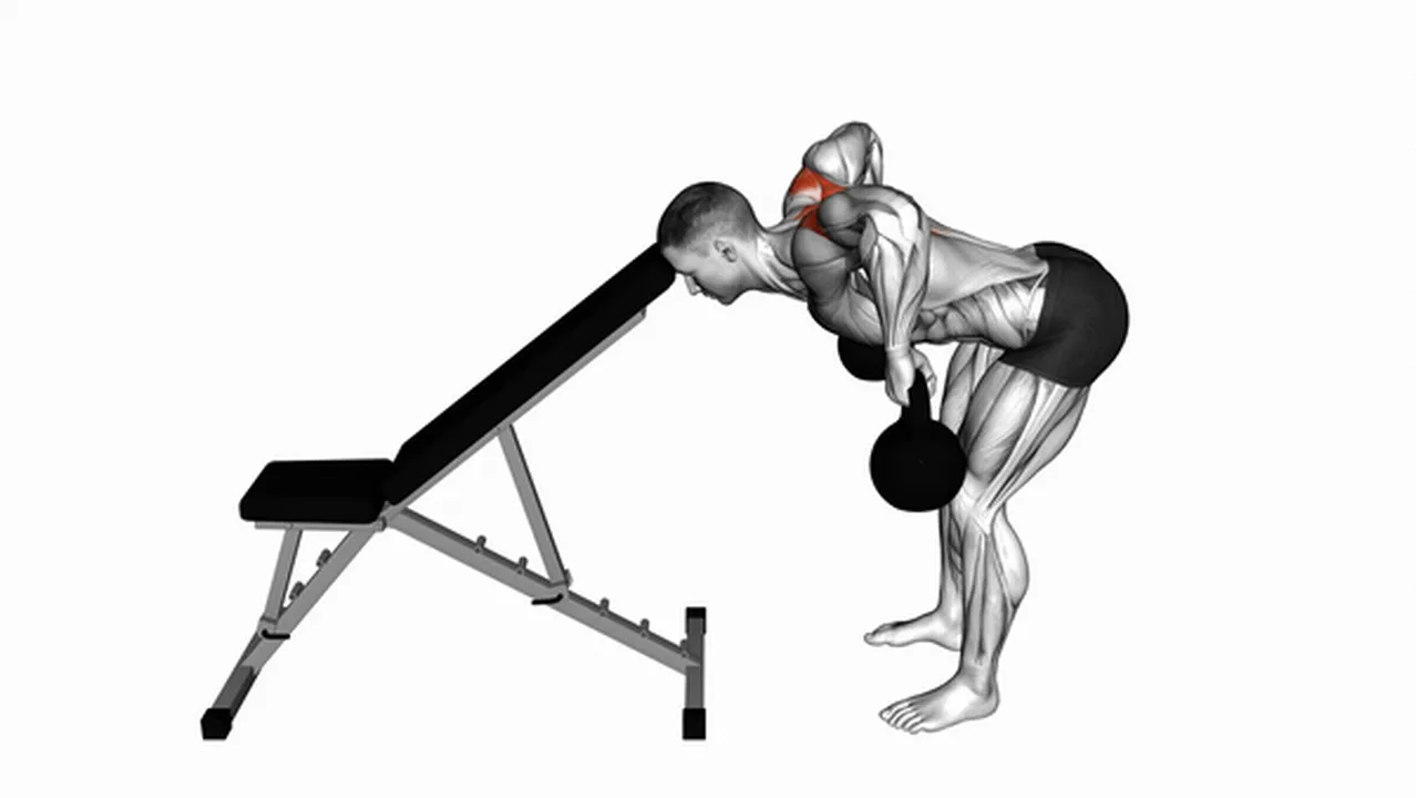 Common kettlebell head supported row variations Image