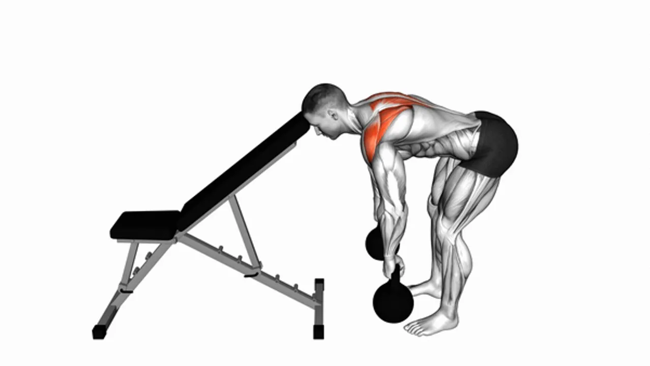 Kettlebell Head Supported Row