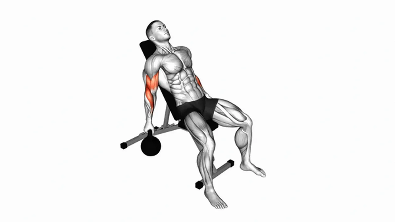 How to do Kettlebell Incline Alternate Curls? Image