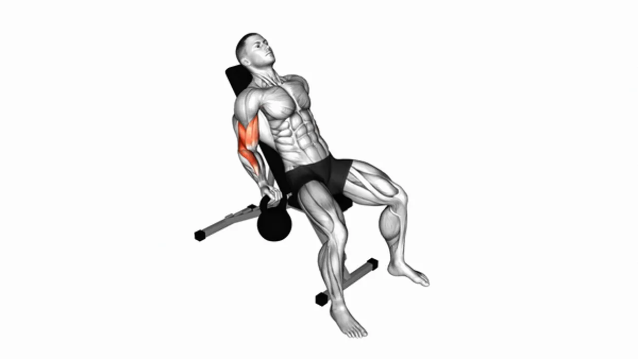 Kettlebell Incline Alternate Curl