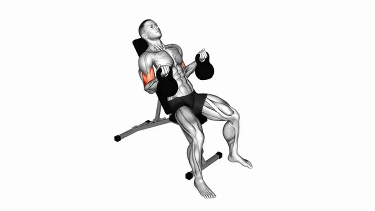 How to do kettlebell incline biceps curls? Image