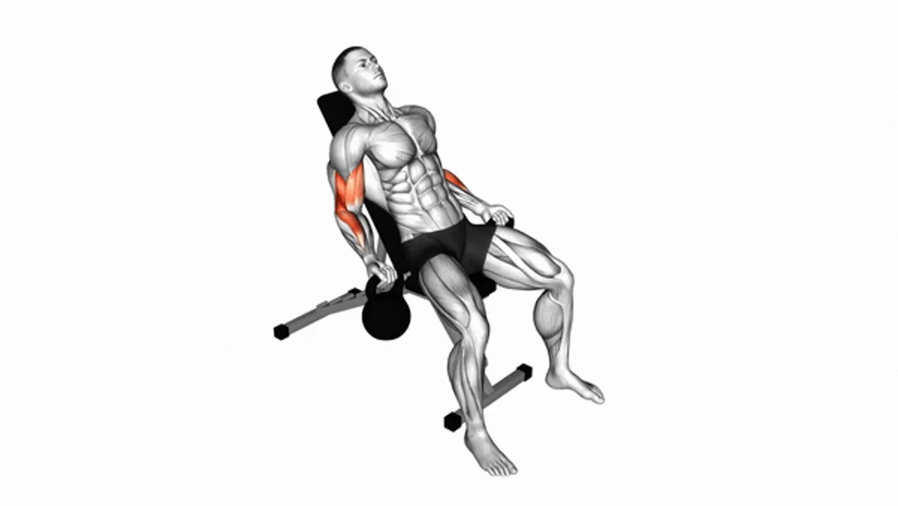 Kettlebell Incline Biceps Curl