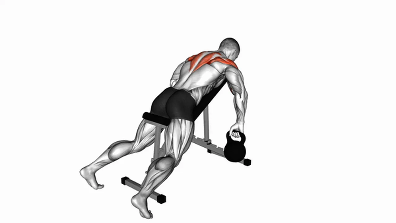 Common kettlebell incline row variations Image