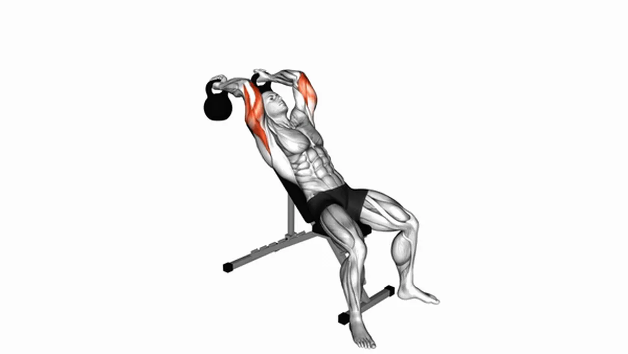 Common kettlebell incline triceps extension variations Image